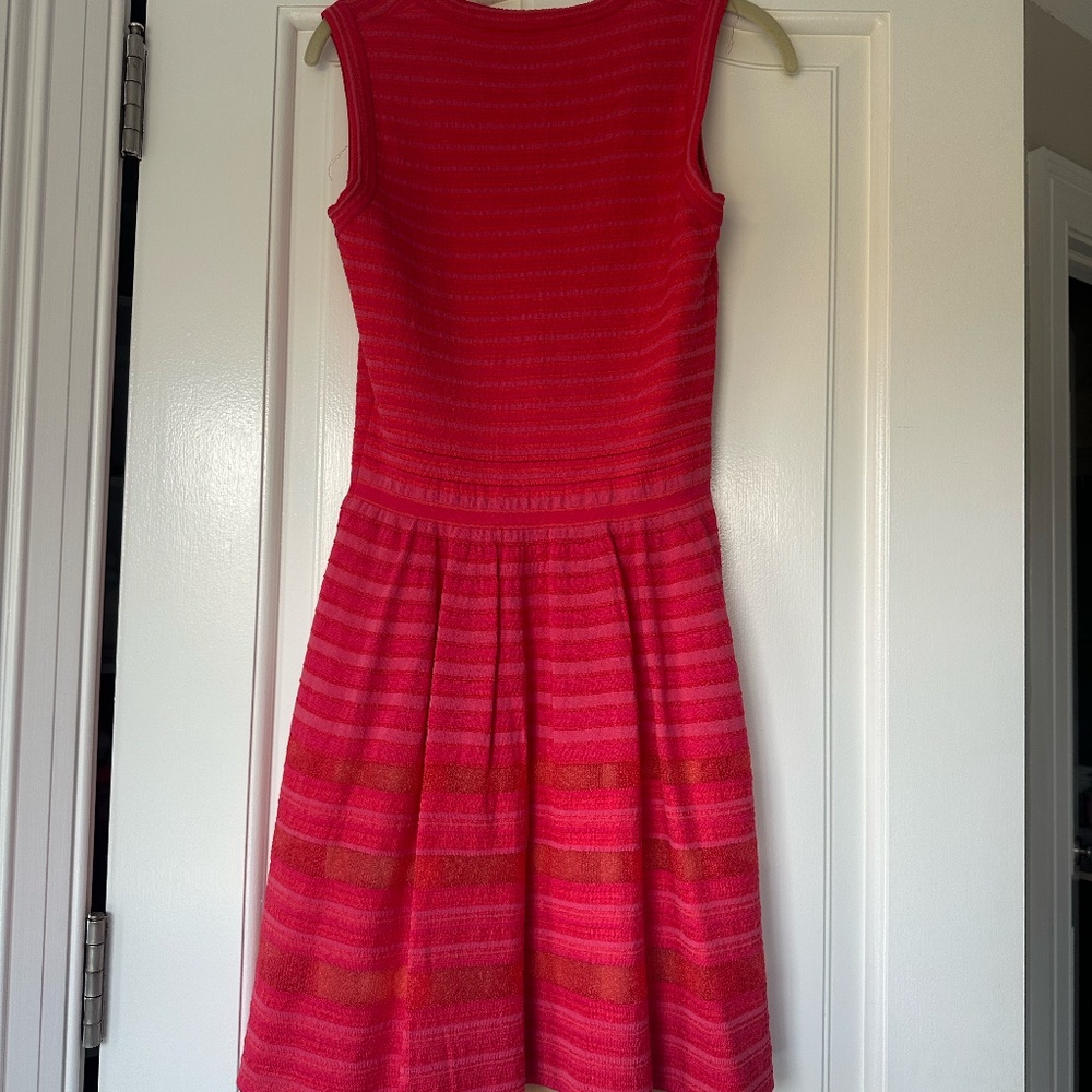 Pink/Red Missoni Striped Knit Mini Dress - Picture 9 of 9